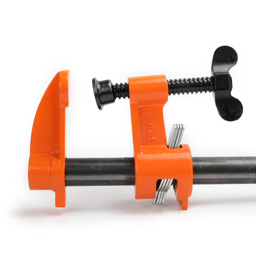 <p><span style="color: rgb(255, 255, 255);">Tool system that uses a steel pipe as a bar to hold and secure workpieces together, providing strong adjustable pressure for woodworking and assembly tasks.</span></p>
