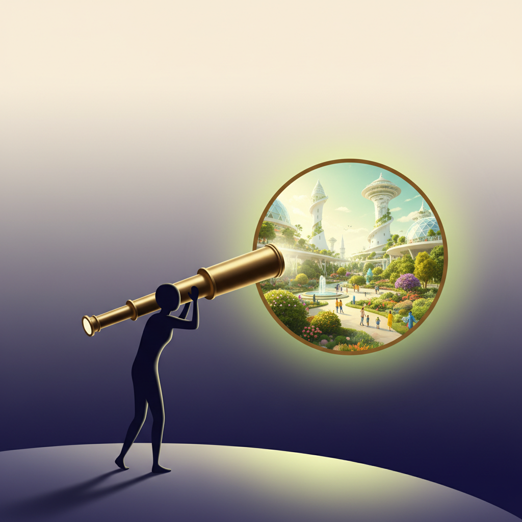 <p>A characteristic of a good leader who has ideas for the future.</p>