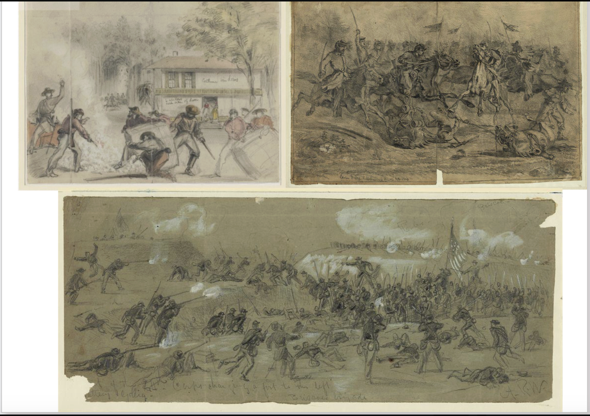 <p><span>Civil War artists who mailed their work to publications via special</span><br><span>delivery. Worked for the two major newspapers: Harper’s and Leslie’s</span></p>