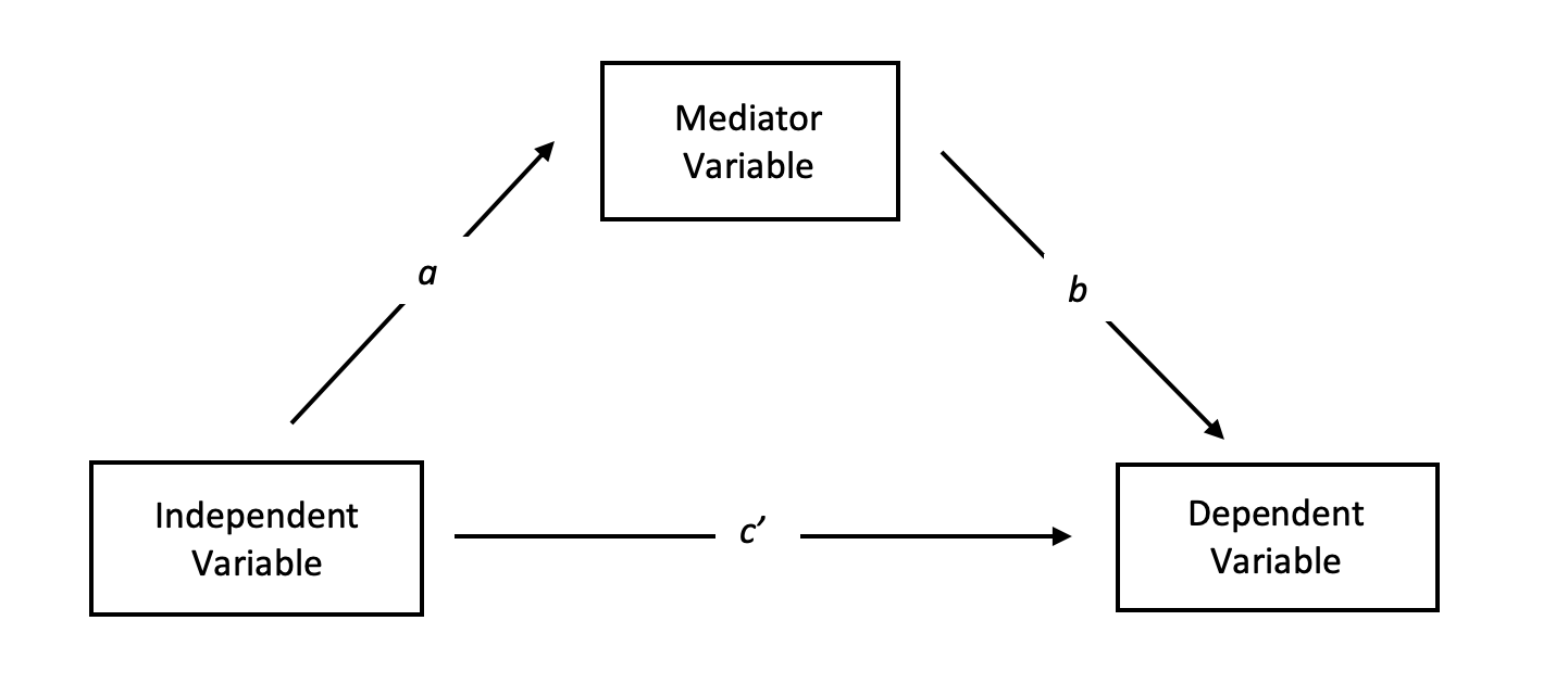 <p>A variable that explains the mechanism by which the IV affects the DV. It lies on the causal pathway between IV and DV</p>