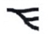 <p>Occurs when a ridge splits or forks into two separate ridges and the splits again into two separate rides</p>