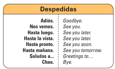 <p>Despedidas</p>