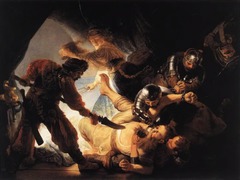 <p>Fights with the Philistines with the jawbone of an ass.</p>