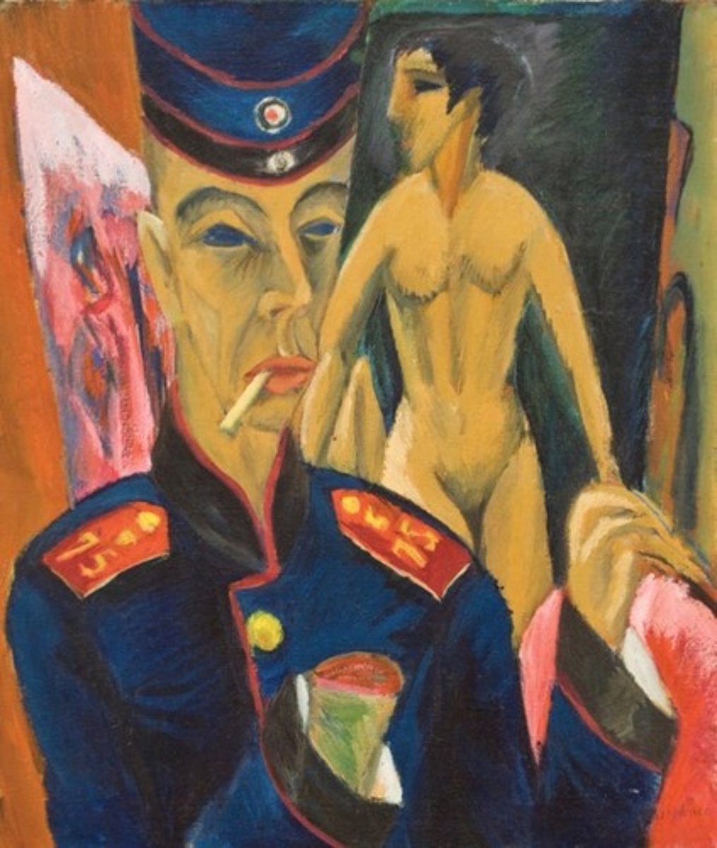 <p>Artist: Ernst Ludwig Kirchner</p><p>Period: Expressionism</p><p>Dates: 1915 C.E.</p><p>Culture: Germany</p><p>Material: Oil on canvas</p>