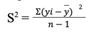 <ul><li><p>shows total variation</p></li><li><p>squared deviations of values from the mean</p></li></ul><p></p>