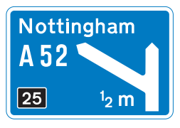 <p>When is this sign shown?</p>