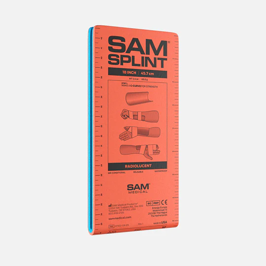<p>Big, orange foam splint, that says “Sam Splint”. FOUND ON TOP, SMALLER COMPARTMENT</p><img src="https://assets.knowt.com/user-attachments/62acae4f-d7a9-412d-a16c-368f9ed66039.png" data-width="100%" data-align="center"><p></p>