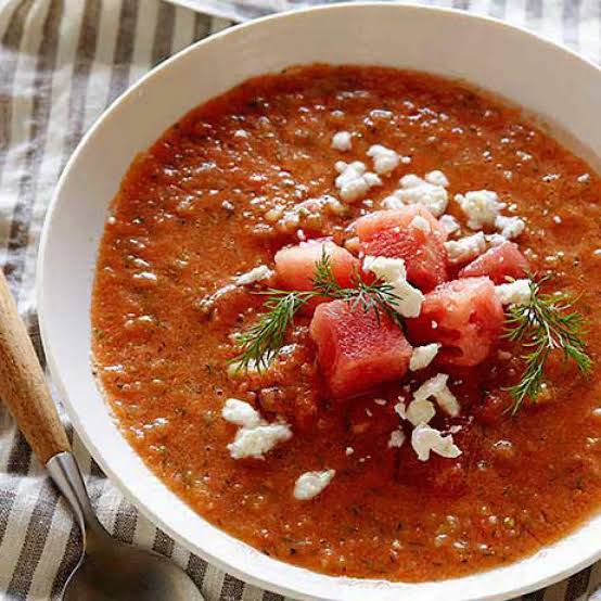 <p>Watermelon Gazpacho $10</p>