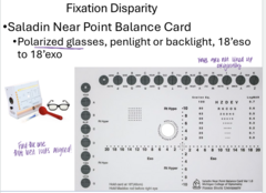 <p>How to perform Saladin Near Point Balance Card testing?</p>