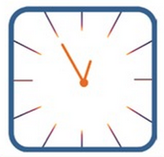 <p>It's five minutes to one.</p>