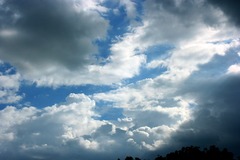<p>Está nublado.</p>