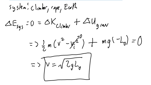 <p>set total delta E to energy changes of the system, K and U deltas, then find v_f.</p>