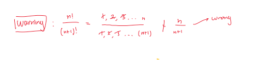 <p>If it’s (n+1)! => last sequence always (n-1)  * n * (n+1)</p><ul><li><p>IT ISN’T LIKE THE IMAGE</p></li></ul><p></p>