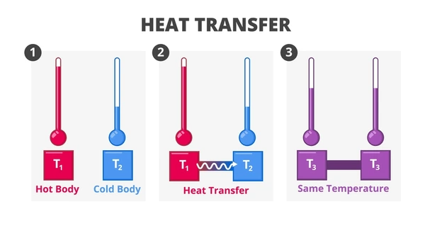 <p>is when two or more objects in contact have reached the <strong>same temperature</strong>, so <strong>no heat flows between them anymore</strong>.</p><ul><li><p>heat always move from hot to cold until they reach <span style="background-color: transparent;"><strong>Thermal Equilibrium</strong></span></p></li><li><p><span style="background-color: transparent;">one substance<strong> gains heat </strong>from another, the other substance <strong>loses that heat</strong></span></p></li></ul><p></p>
