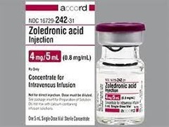<p>Zoledronic acid </p><p>Bisphosphonate </p><p>Hypercalcemia</p>