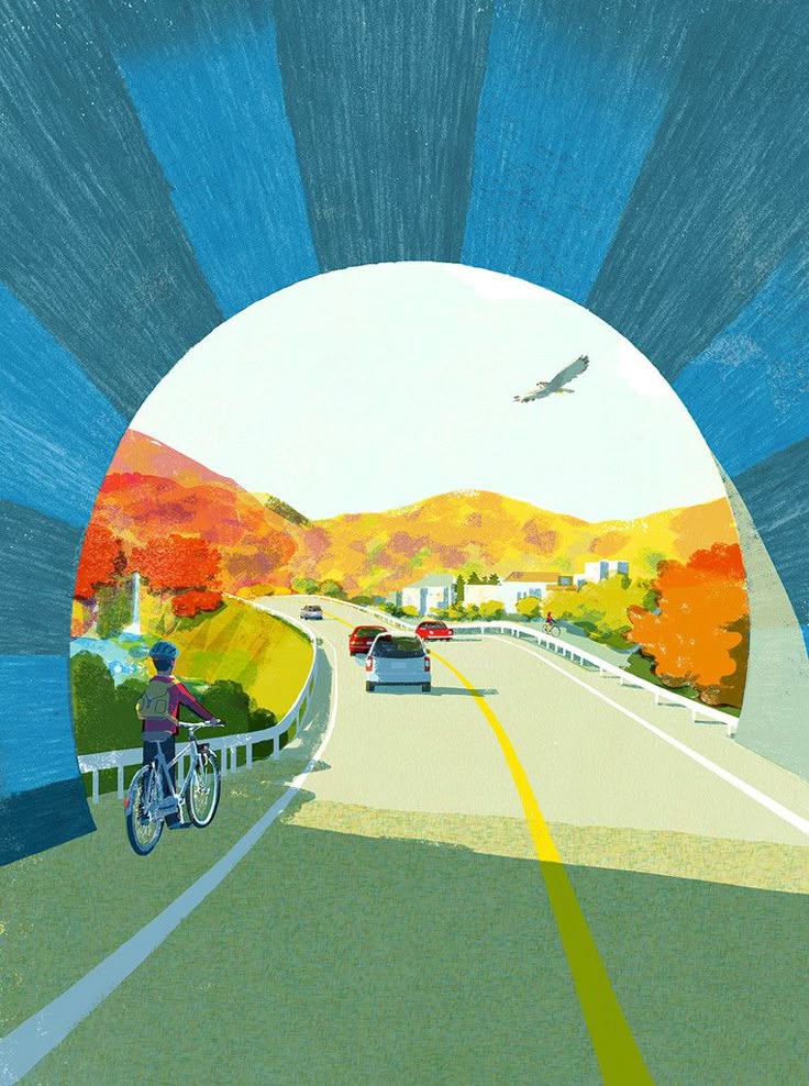 <p>(be) on the road (idiom)</p>