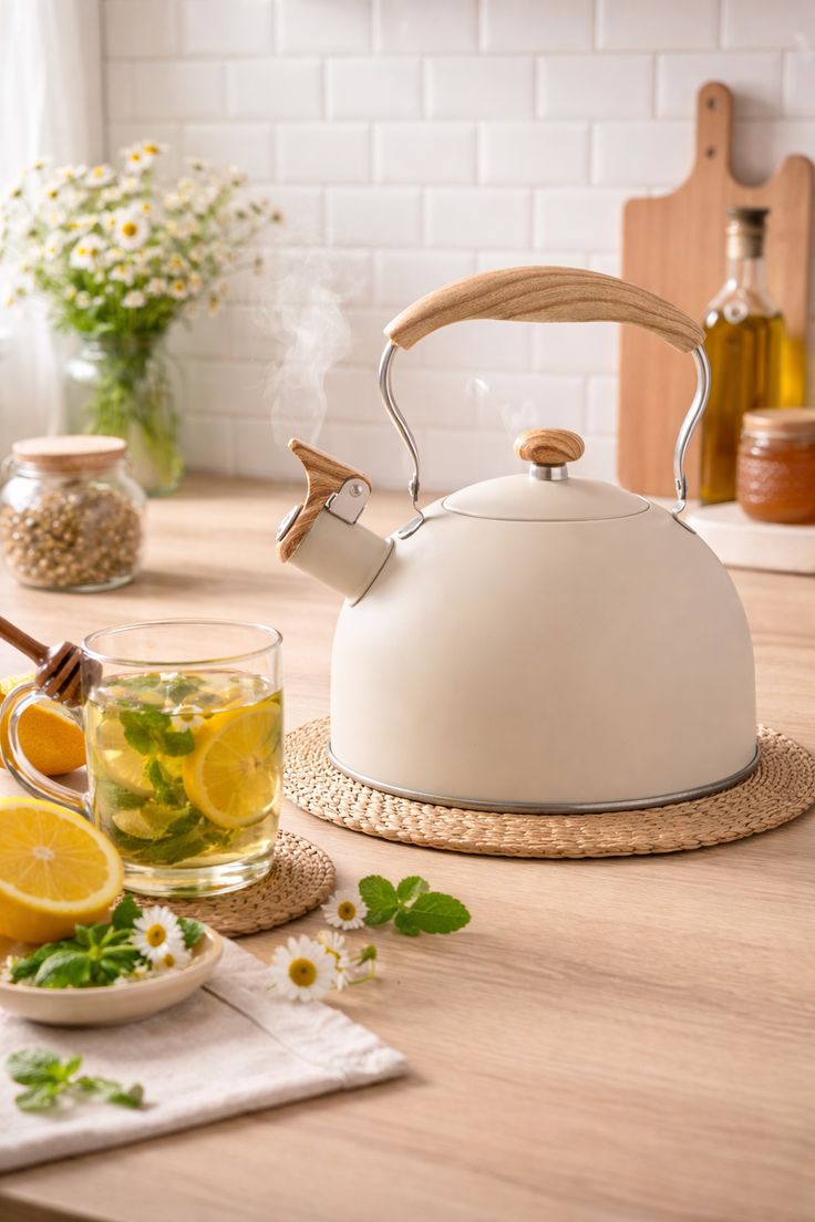 <p>Put the <strong>kettle</strong> on, please.</p>