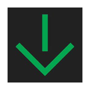 <p>What does a steady downward green arrow indicate?</p>
