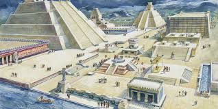 <p>Human sacrifice, military power, and large cities.</p>