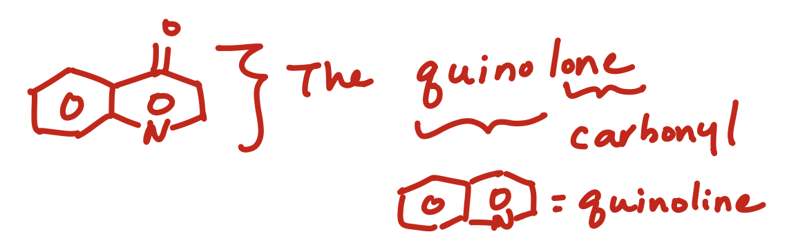<p>Its a benzene ring attatched to a pyridine with a carbonyl</p>