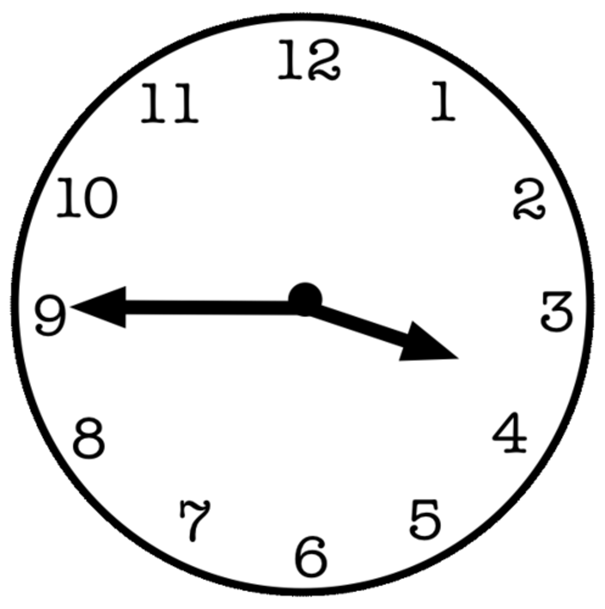 <p>It's ten to four</p>