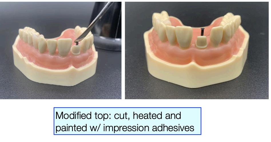 <p>cut, heat, then paint w impression adhesive </p>