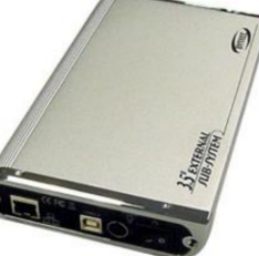 <p>A network-attached storage (NAS) drive. They aren't hooked directly to any one computer. Instead, they connect to a router via Ethernet or Wi-Fi and are visible to any computer connected to that network.</p>