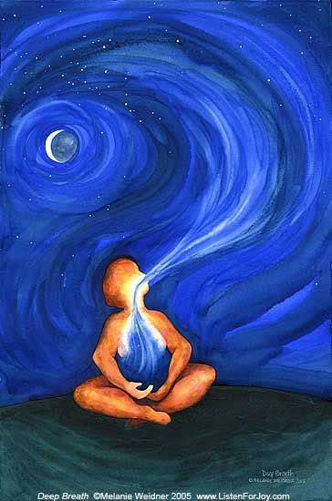 <p>Breathe in and breathe out \ breath out as you push</p>