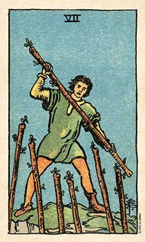 <p>Seven of Wands</p>
