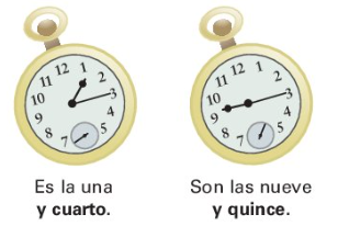 <p>y cuarto or y quince</p>