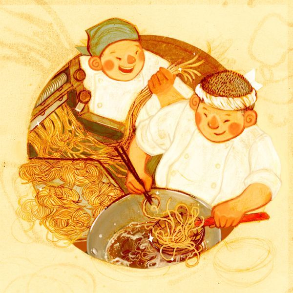 <p>memasak, merebus</p>