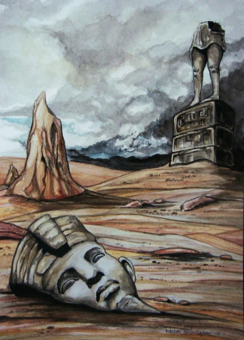 <p>'“Nothing beside remains.” - Ozymandias - Sonnet - Shelley</p>