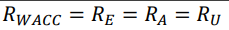 <p>RE = RA = RU (same for with or without tax)</p>