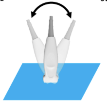 <p>Once an area of interest is located, the monographer may pause over the structure and slowly “rock” or pivot the transducer back and forth or up and down to image the area completely or to follow the anatomical structure</p>