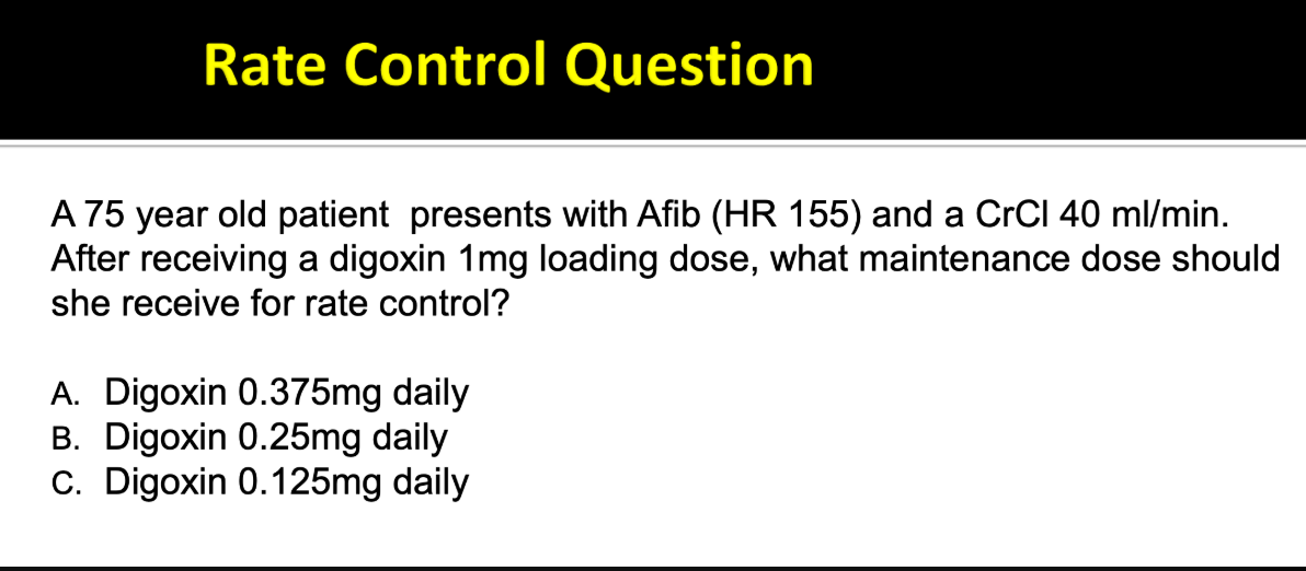 <p>But what if we started amiodarone? Clinical Q earlier</p>