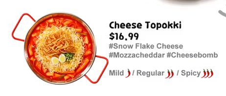<p>Contains fish cake and cheese: wheat rice cakes, cabbage, green onion.</p>