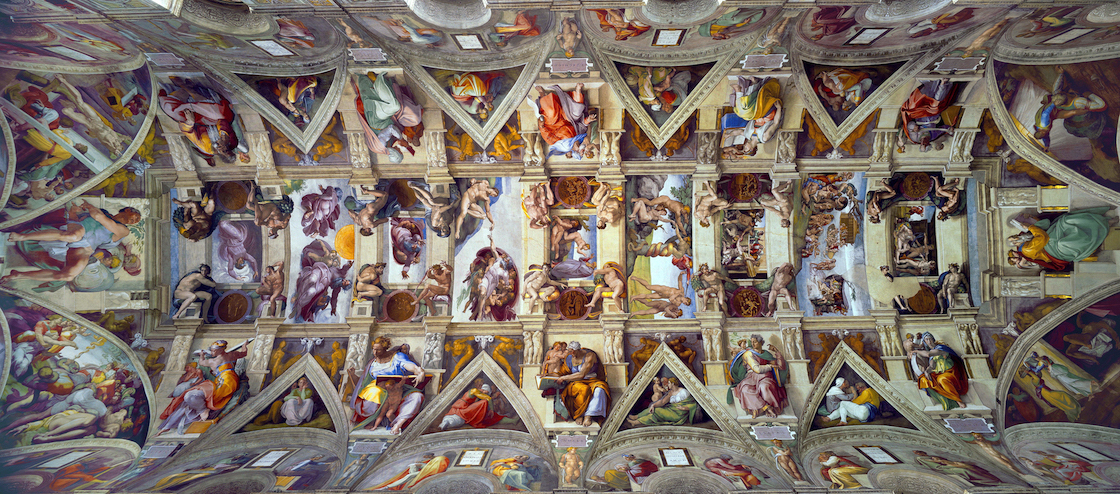 <p>Sistine Chapel, Creazione di Adamo, Soffitto della Cappella Sistina, Michelangelo  (Italian Renaissance)</p>