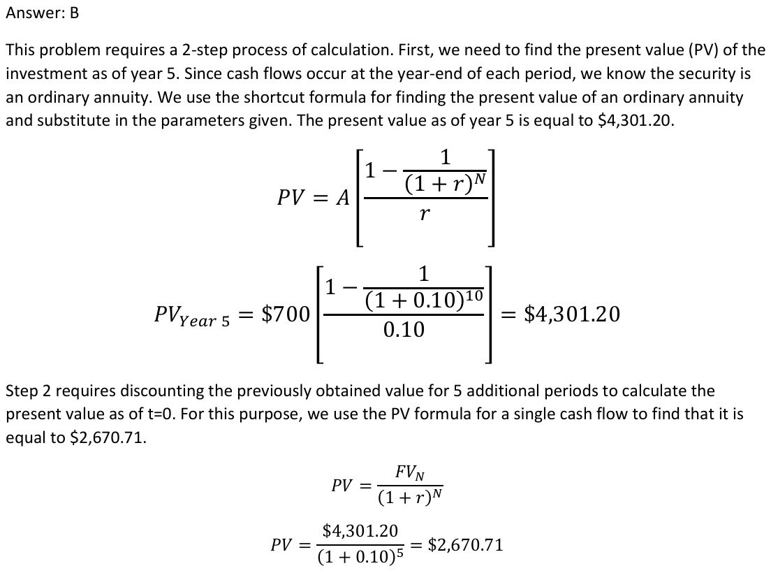 <p>Answer B, see image for explanation</p>