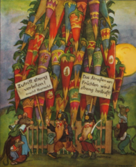 <p>In the night the mice want to steal the cones, but the gnomes protect the cones.</p>
