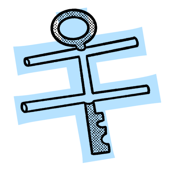 <p>“Ki” → similar to hiragana + resembles a sort of key</p>