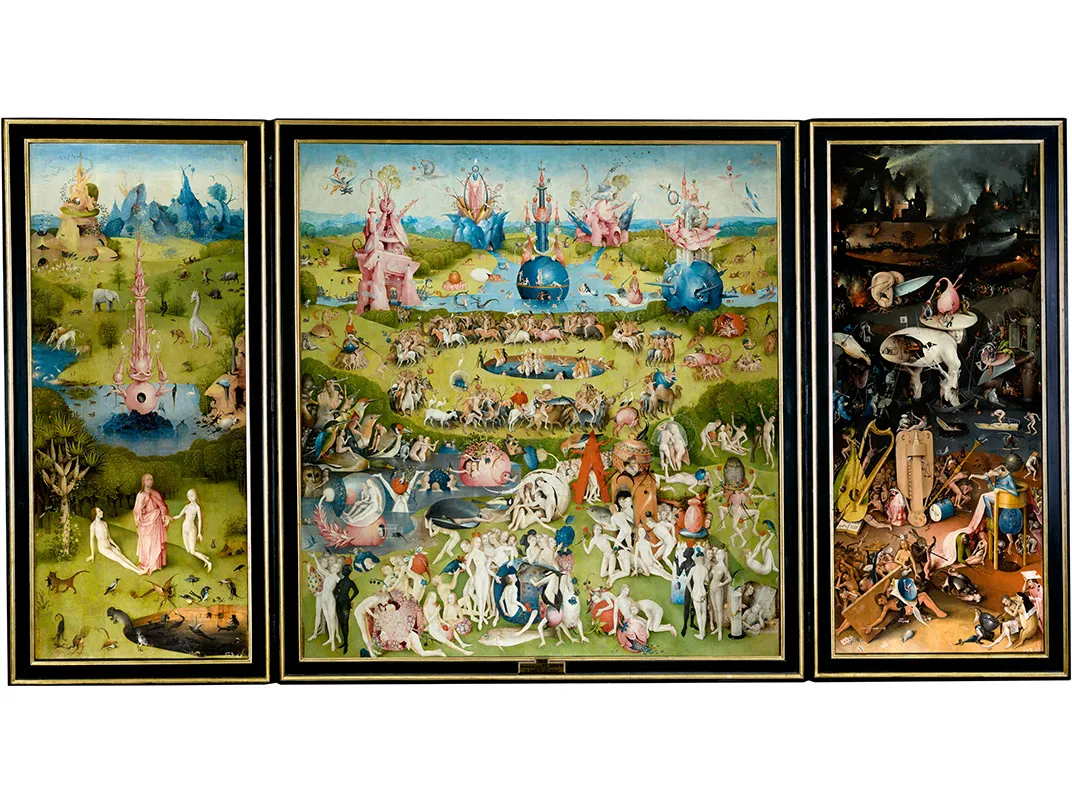 <ol start="2"><li><p><strong>Hieronymus Bosch — The Garden of Earthly Delights (c. 1490–1500)</strong></p></li></ol><p></p>