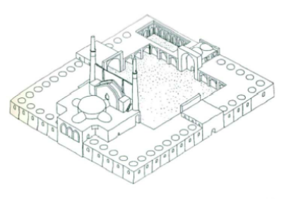 <p>The___: Mosque in which up to</p><p>four iwans surround a courtyard. The prayer</p><p>hall is the largest iwan. It was the most</p><p>popular type in the medieval period, and</p><p>remained dominant in Iran.</p>