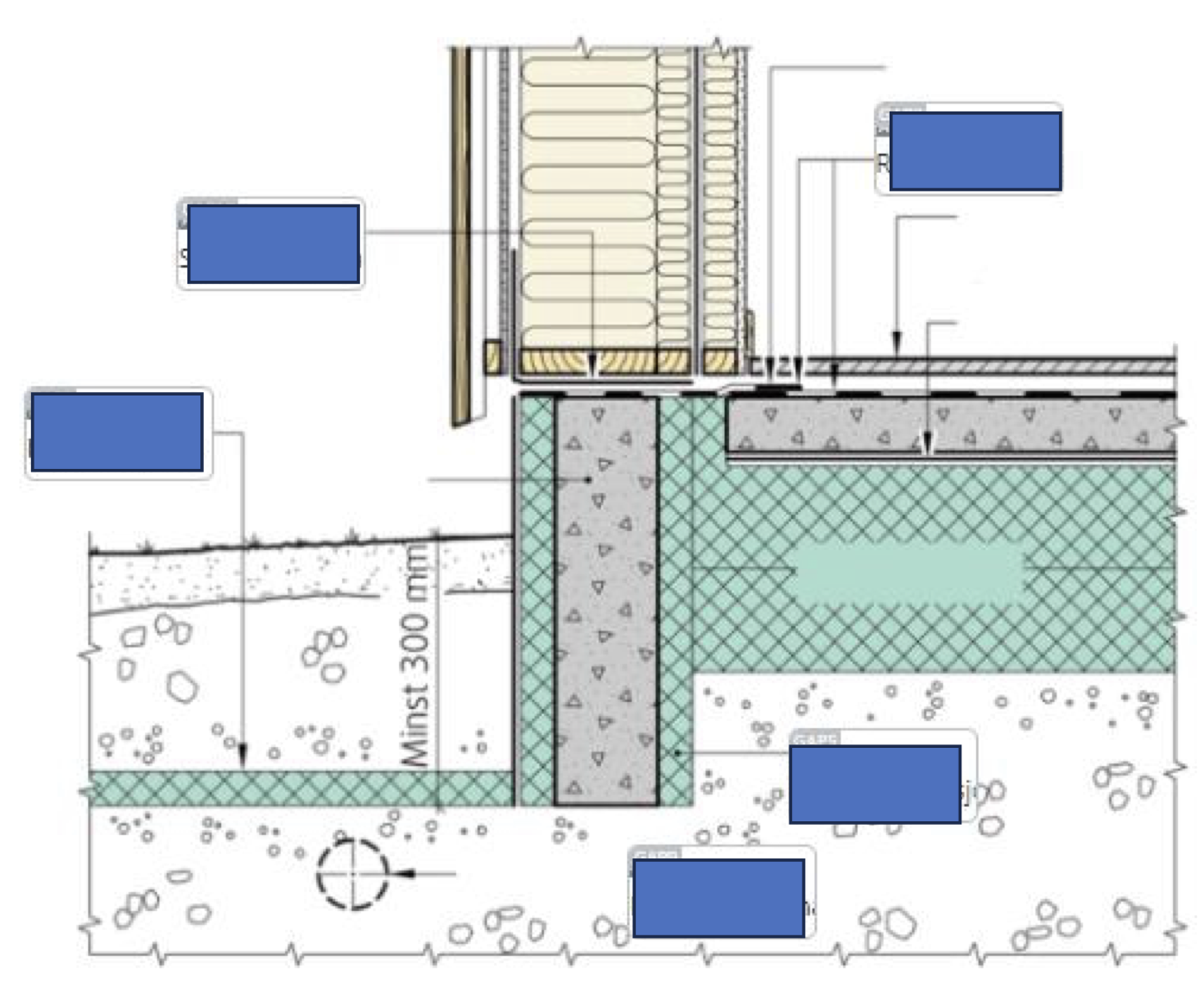 <p>Merk de riktige bygningsdelene i tverrsnittstegningenmed de korrekte navnene. Du kan velge mellom:</p><p>1.svillemembran</p><p>2.kombinert undertak og vindsperre</p><p>3.taktekking på taktro</p><p>4.ringmursisoalsjon </p><p>5.drenerende masser </p><p>6.markisolasjon </p><p>7.nedforet himling </p><p>8.sløyfe og luftespalte </p><p>9.dampsperre </p><p>10.redonmembran</p>