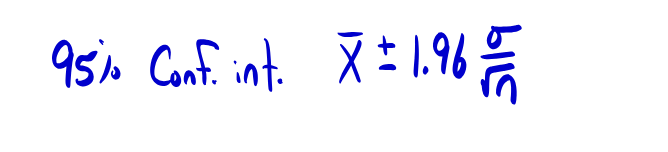 <p>z=1.96 (plus or minus) </p>
