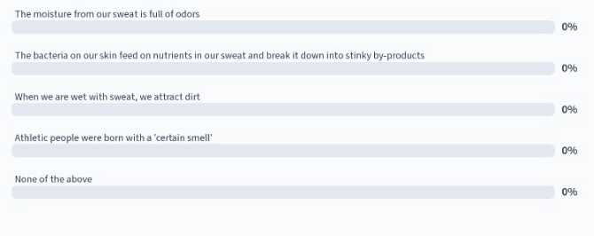 <p>What makes us sweat when we workout?</p>