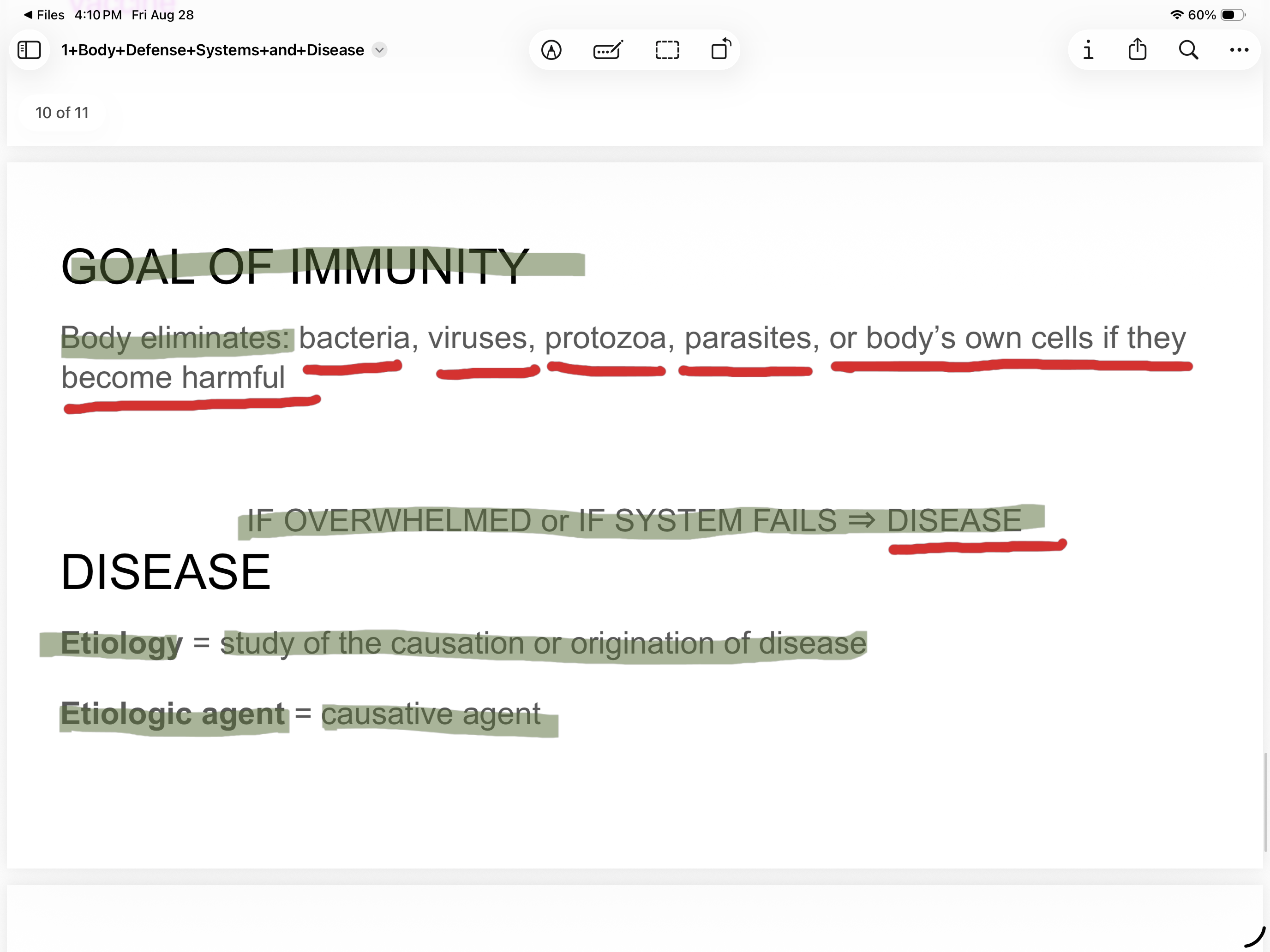 <p><span>GOAL OF IMMUNITY</span></p>