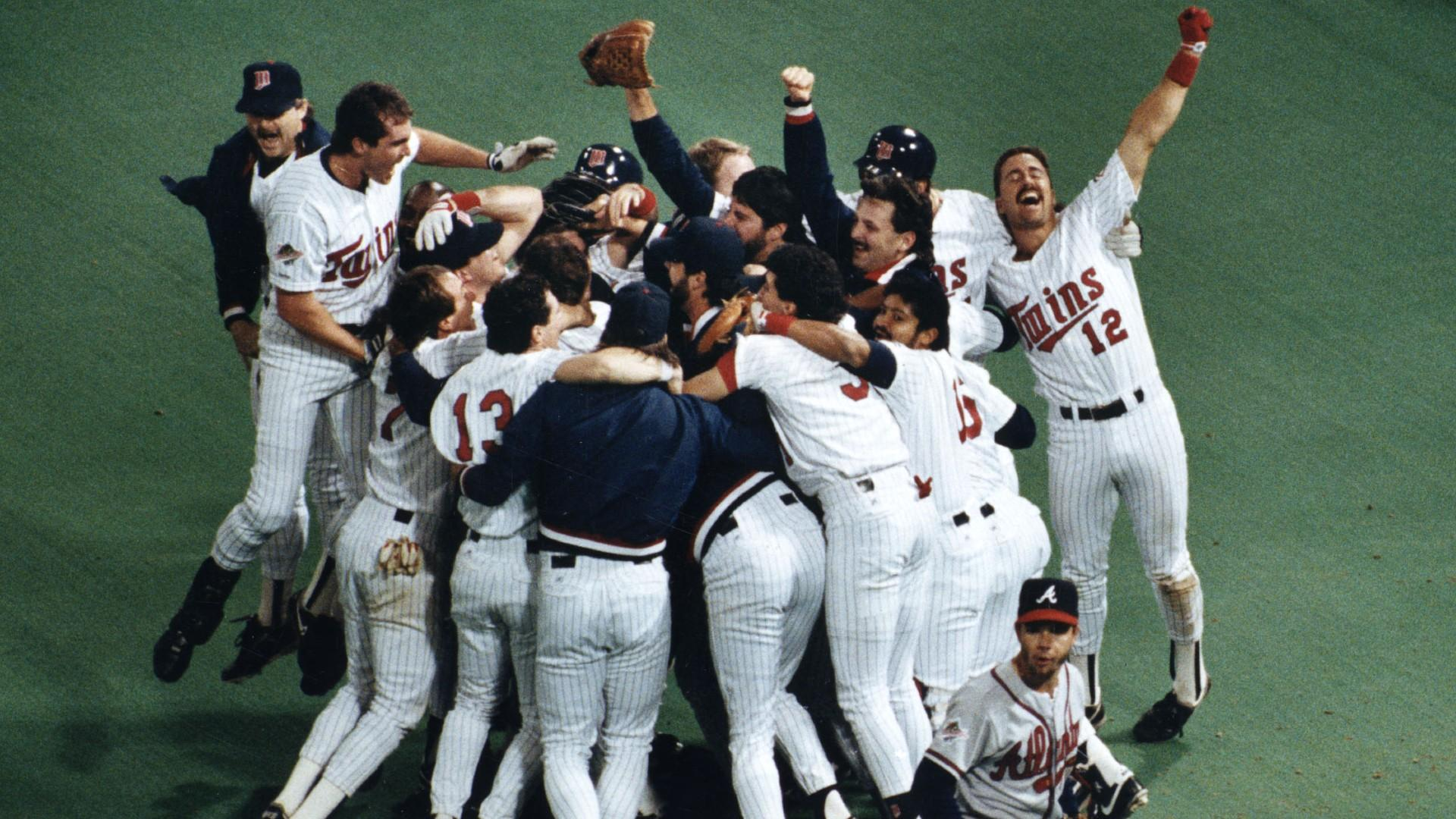 <p><strong>Minnesota Twins</strong> over ATL in 7 (SP Kevin Tapani, RF Shane Mack, SP Scott Erickson) (3rd &amp; most recent title)</p>