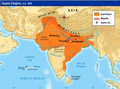 <p>Golden Age of India culture was the __________ Empire; mathematics, the number zero</p>