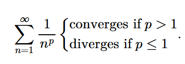 <p>1. if it looks like a p-series<br>2. what is p? </p>