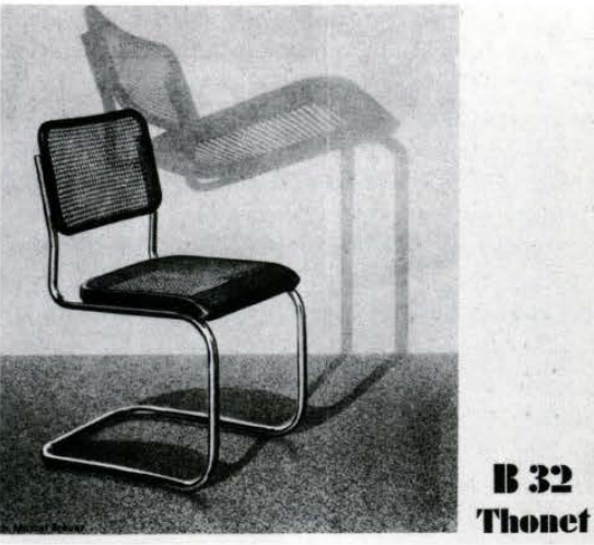 <p><span>-new materials, chrome-plated steel, yet with seats of caning</span></p>